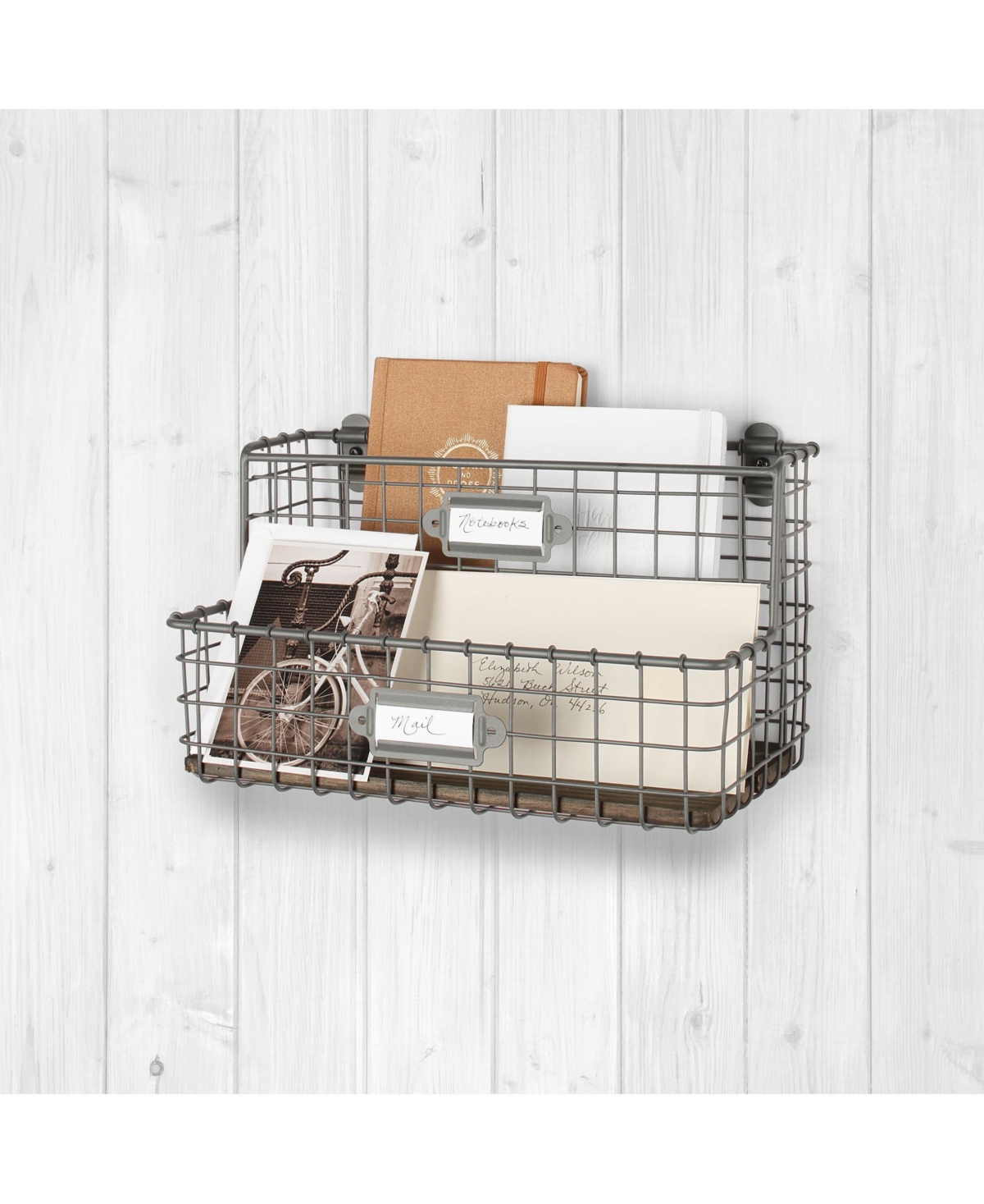 Spectrum Vintage-like Living Wall Mount Office File Letter Holder