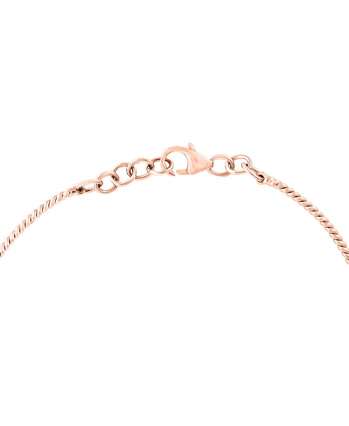 Rose gold tennis bracelet macys Clearance