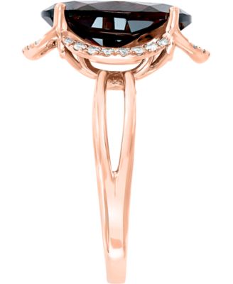 Garnet (7-5/8 ct. t.w.) & Diamond (1/6 ct. t.w.) Statement Ring in 14k Rose Gold