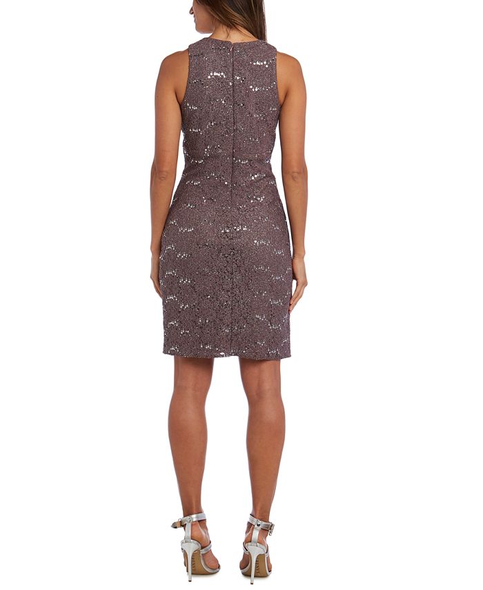 R & M Richards Nightway Sequined Lace Cocktail Dress - Macy's