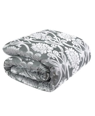 Hallmart Collectibles Dorine Gray 14 PC Comforter Set, Created For Macy's