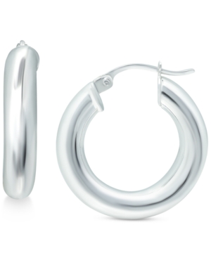 image of Giani Bernini Small Polished Hoop Earrings in Sterling Silver or 18K Gold Plate Over Sterling Silver, 20mm, Created for Macy-s