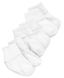 Baby Neutral Low-Cut Cuffed Socks, Created for Macy's