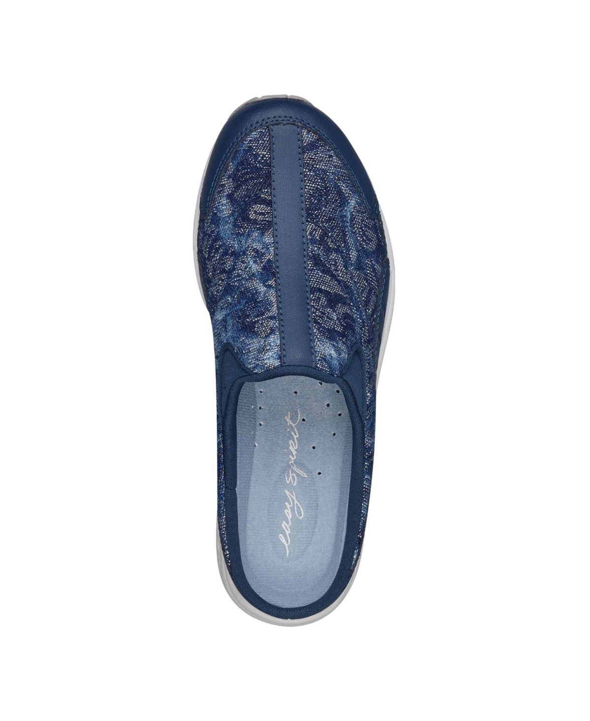 Shop Easy Spirit Women's Travel Time Slip-on Walking Mules In Navy Floral