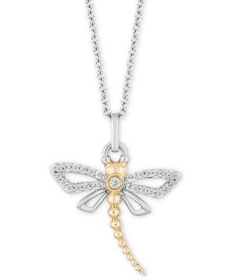 diamond dragonfly pendant