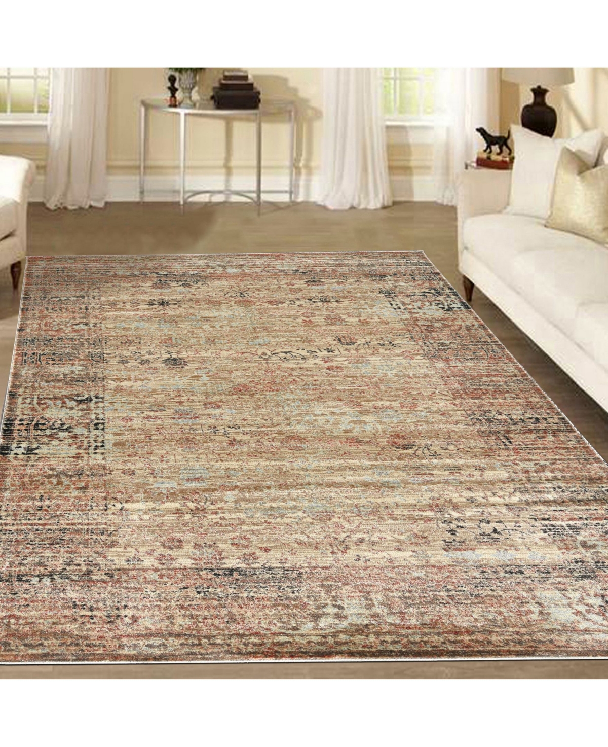 Km Home Silvano Sil-01Area Rug - Beige