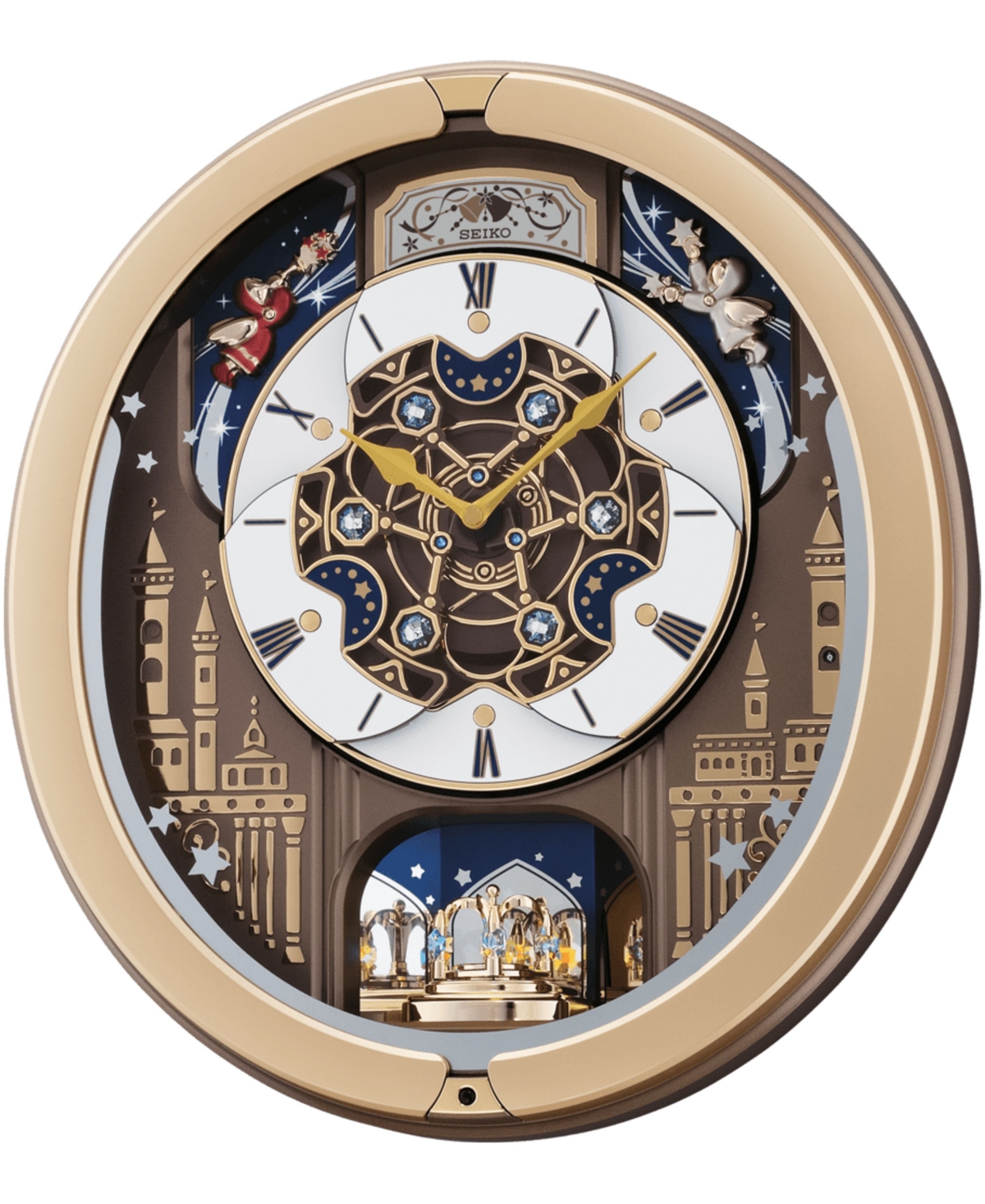 Seiko S Melodies In Motion Gold-tone Wall Clock In Gold  Brown