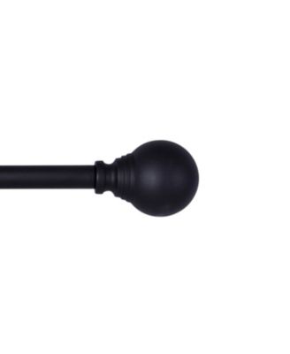 Kenney - Fast Fit™ Dryden 5/8" Easy Install Decorative Window Curtain Rod 66-120" Black