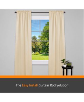 Kenney Fast Fit Mission 5/8 Inch Decorative Curtain Rod - Easy Install Window Treatment