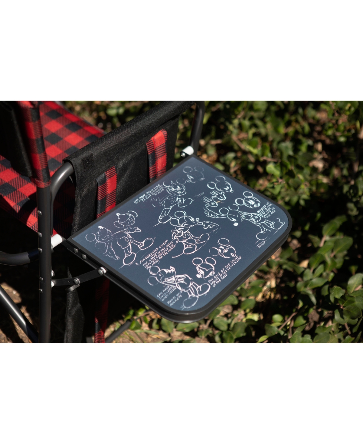 Oniva by Picnic Time Disney's Mickey Mouse Outdoor Directors Folding Chair - Red  Black Plaid