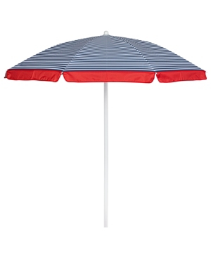 Picnic Time Oniva By  5.5 Ft. Portable Beach Umbrella In Blue Pinstripes