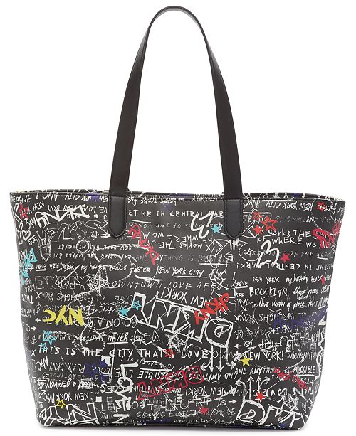 DKNY Ashlee Graffiti Tote & Reviews - Handbags & Accessories - Macy's