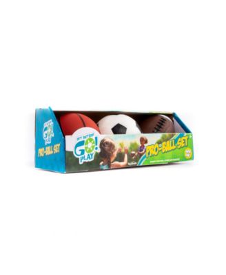 Toysmith Get Outside Go Pro-Ball Set, Pack Of Soccer Ball, Football And ...