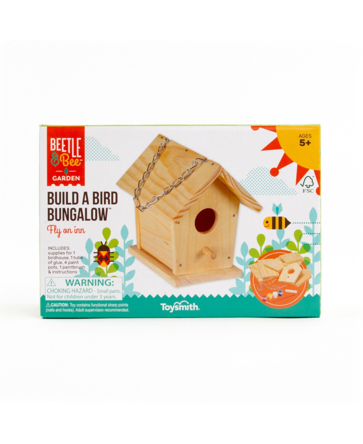 Toysmith Build a Bird Bungalow House Craft Kit - Multi