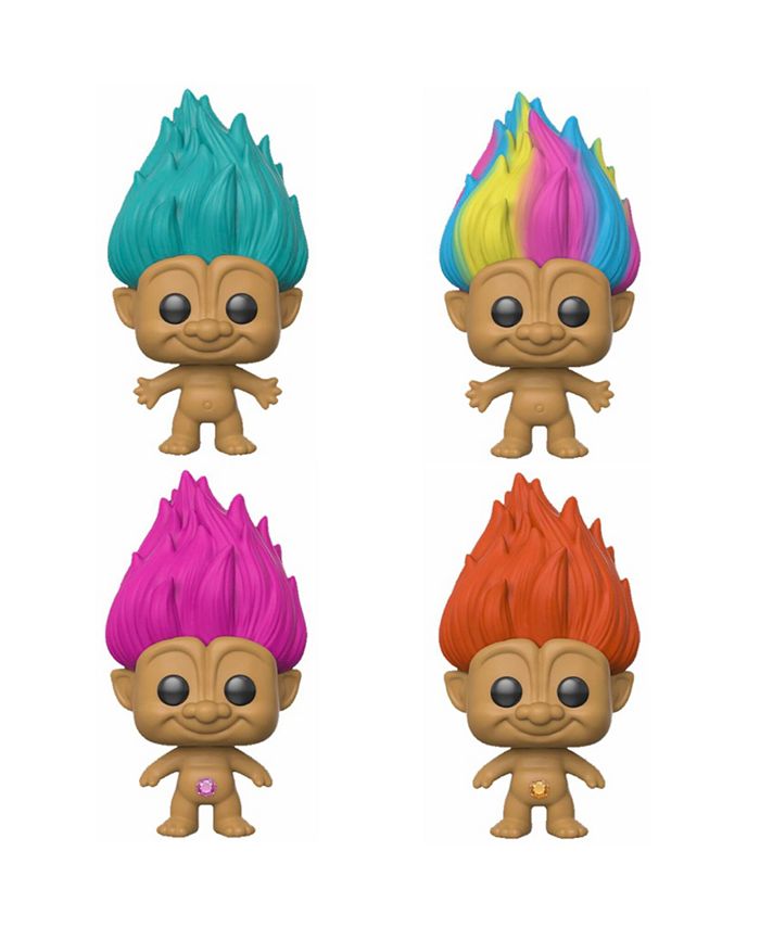 Rainbow Haired Mini Troll with Metal Ring to Wear As Pendant or Earring 1 Tall