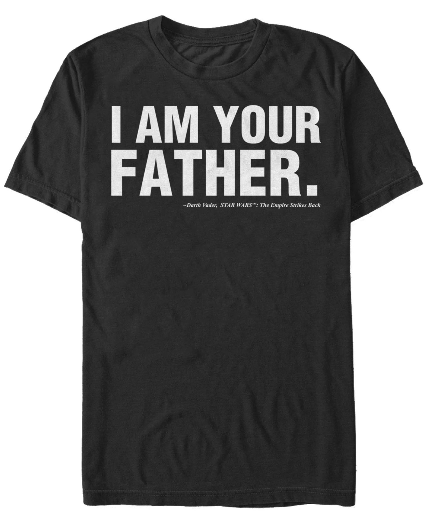 Men's Star Wars Father's Day I Am Your Father Text Movie Quote Short Sleeve T-shirt