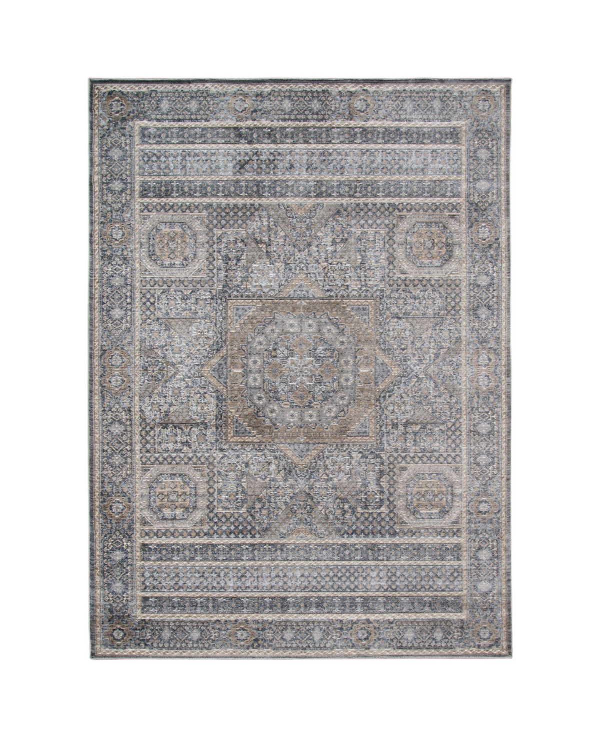 Amer Rugs Fairmont Fai-6 Charcoal 7'10in x 10'10in Area Rug - Charcoal