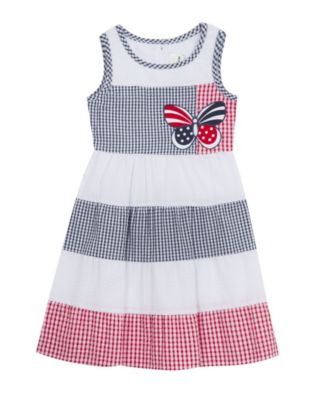 Rare Editions Little Girls Butterfly Seersucker Dress - Macy's
