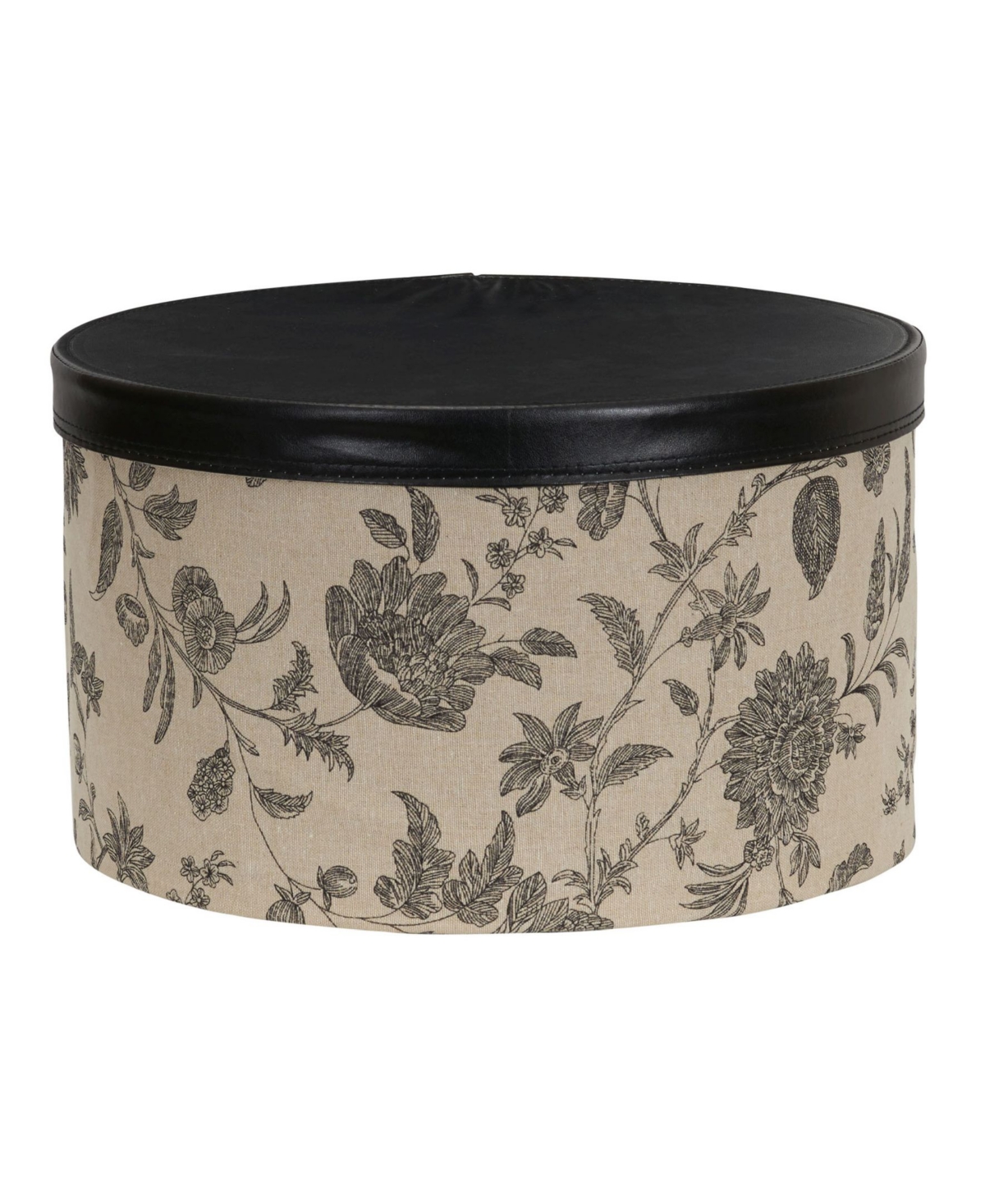 Shop Household Essentials Round Hat Boxes, Set Of 3 In Floral