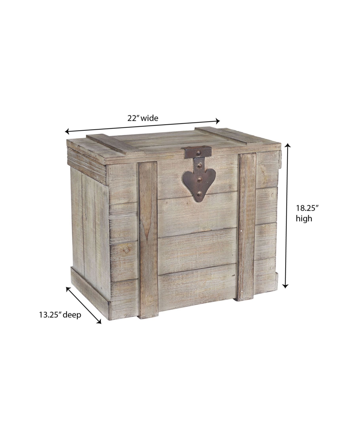 Household Essentials Wood Home Trunk Medium In Multi Color