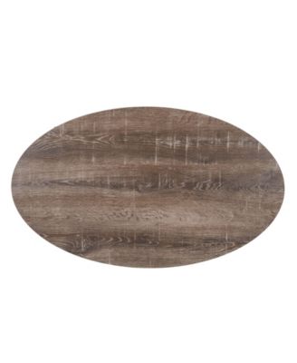 Household Essential Oval Coffee Table 2 Tier With Storage Shelf