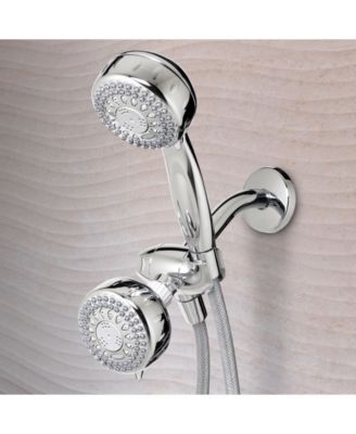 Waterpik TRS-523E/553E Combo Fixed Mount, Hand Held Metal Face 5 Mode Shower Head