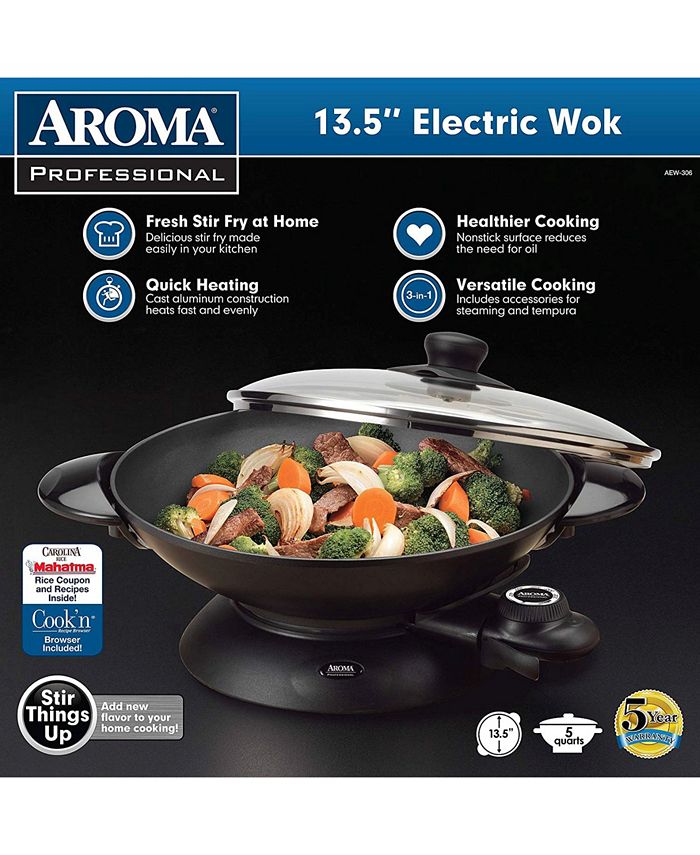 Aroma AEW306 5 Quart Electric Wok Macy's