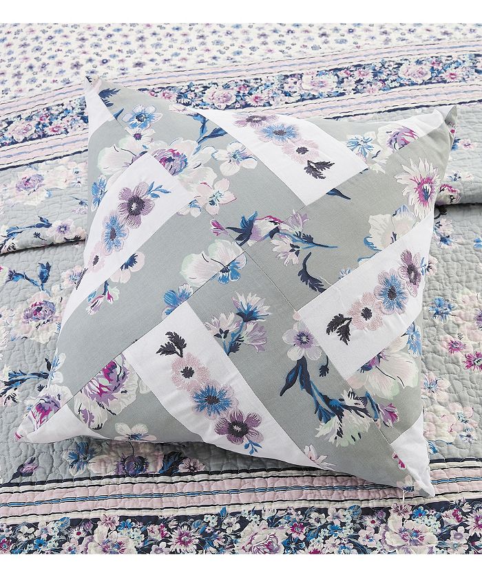 Vera Bradley Park Stripes Piecing Embroidered Decorative Pillow Macy's