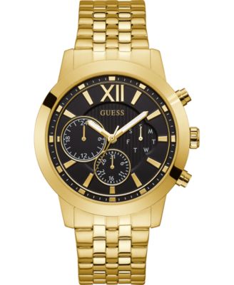 GUESS - Men's Gold-Tone Stainless Steel Bracelet Watch 45mm