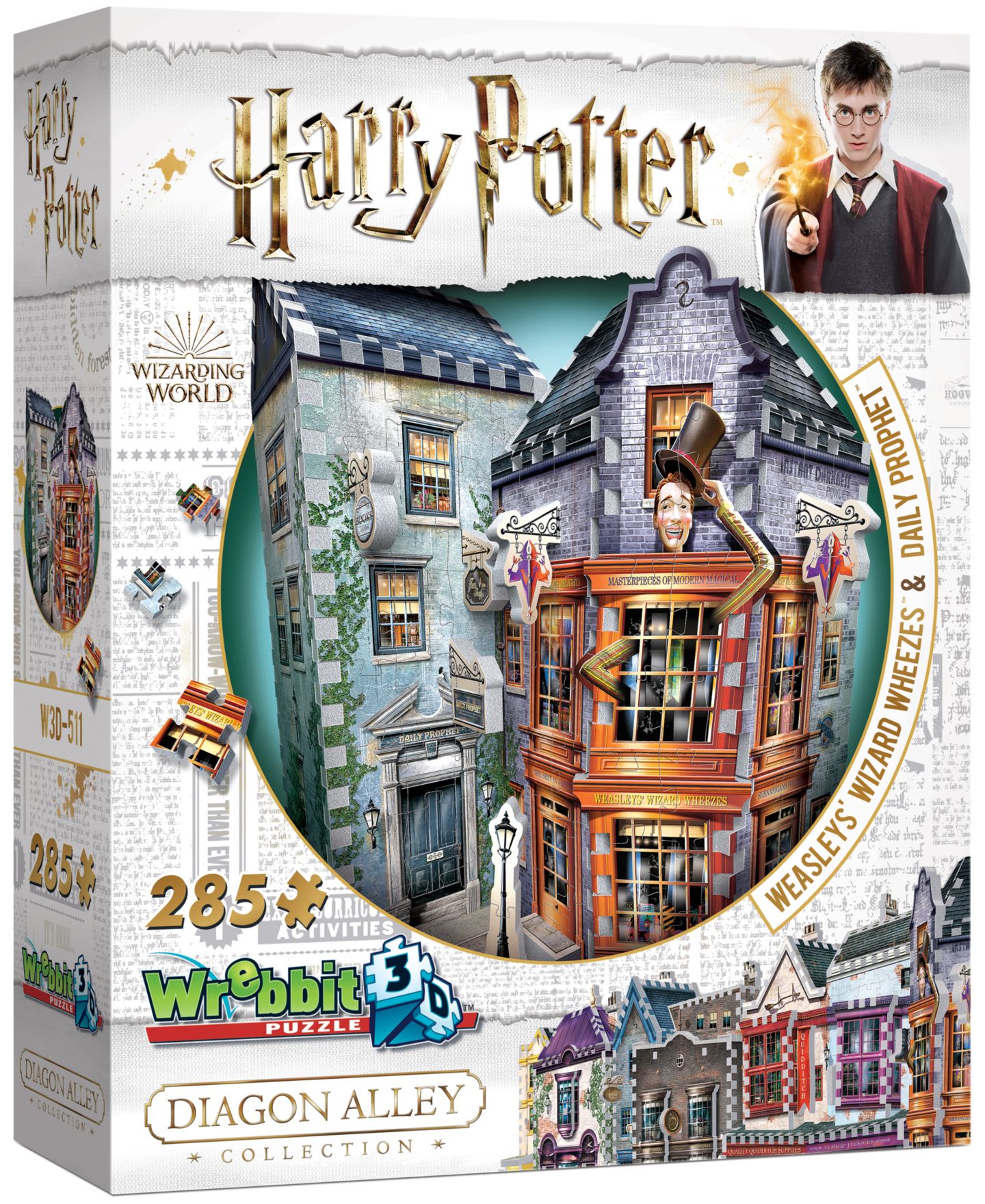Детская игрушка Wrebbit Harry Potter Daigon Alley Collection - Weasleys' Wizard Wheezes Daily Prophet 3D Puzzle- 285 Pieces — фото 1
