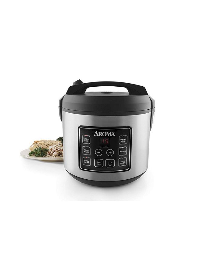Aroma ARC150SB 20 Cup Cooked Digital CoolTouch Rice Cooker, Food