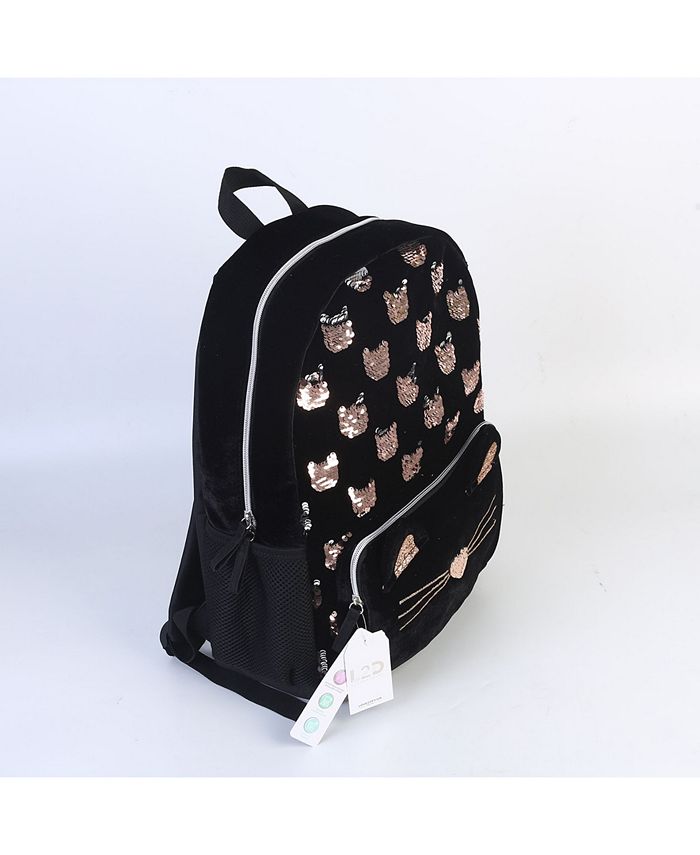Love 2 Design Black Velvet Cat Backpack - Macy's