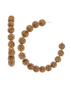 image of Miriam Haskell New York Caviar Beaded Hoop Earrings