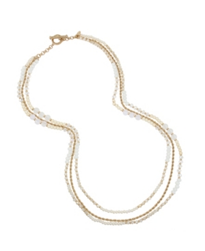 image of Miriam Haskell New York Imitation Pearl Bead Layered Long Necklace