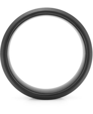 Men's Satin Bevel Band in Black Ion-Plated Tantalum