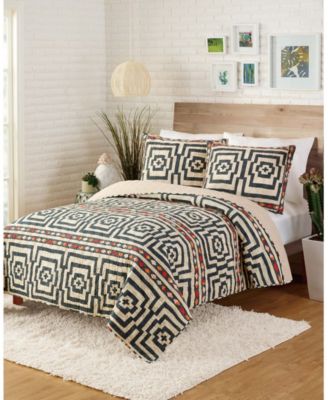 Makers Collective Justina Blakeney By  Hypnotic 3 Piece Quilt Sets In Black
