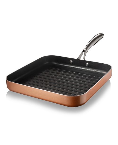 Gotham Steel Cast Textured Coating Ultra Durable Nonstick 10 5 Grill Pan Reviews Cookware Kitchen Macy S