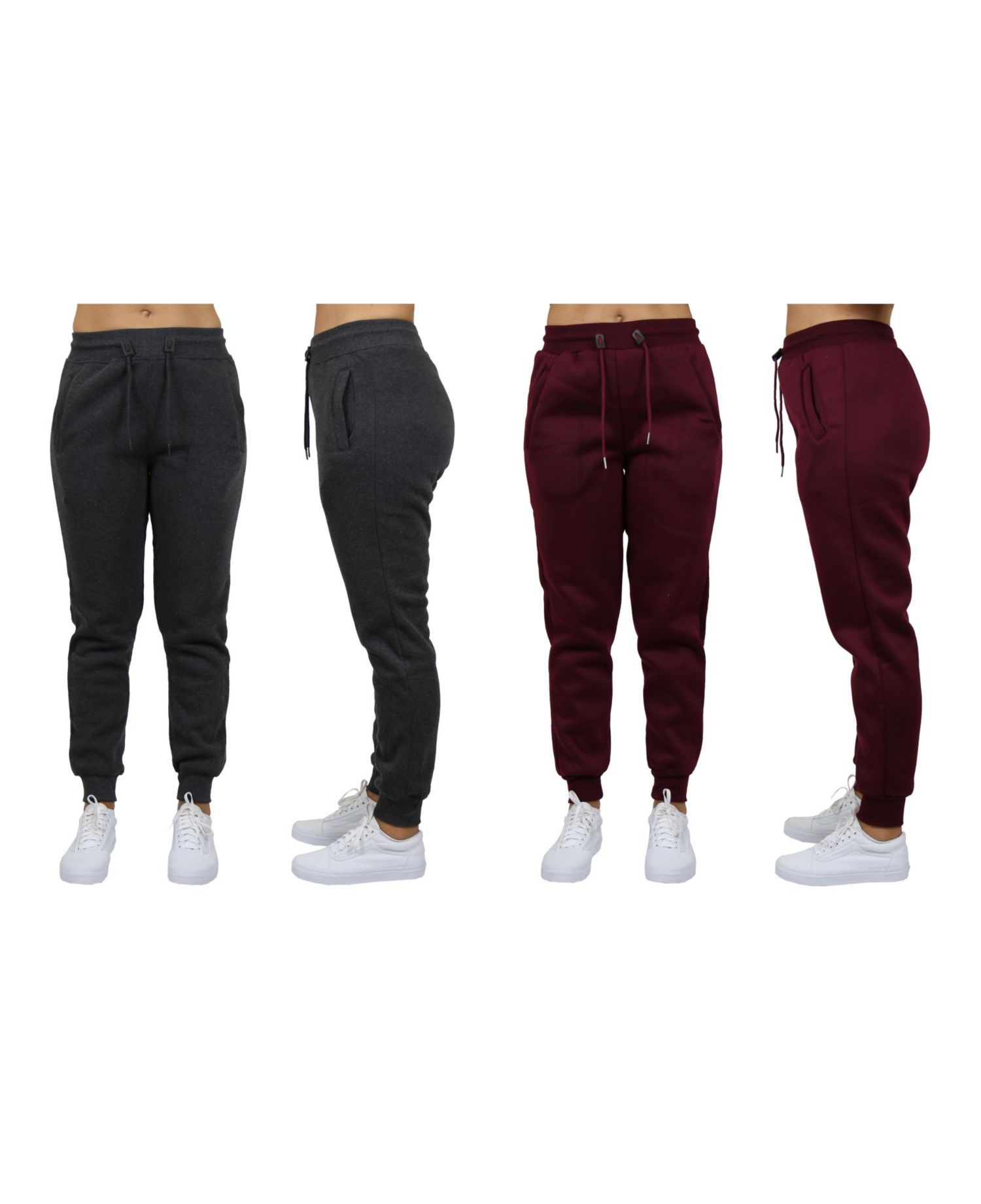 Women's Loose Fit Fleece Jogger Sweatpants, Pack of 2
