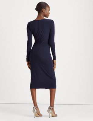 ralph lauren matte jersey surplice dress