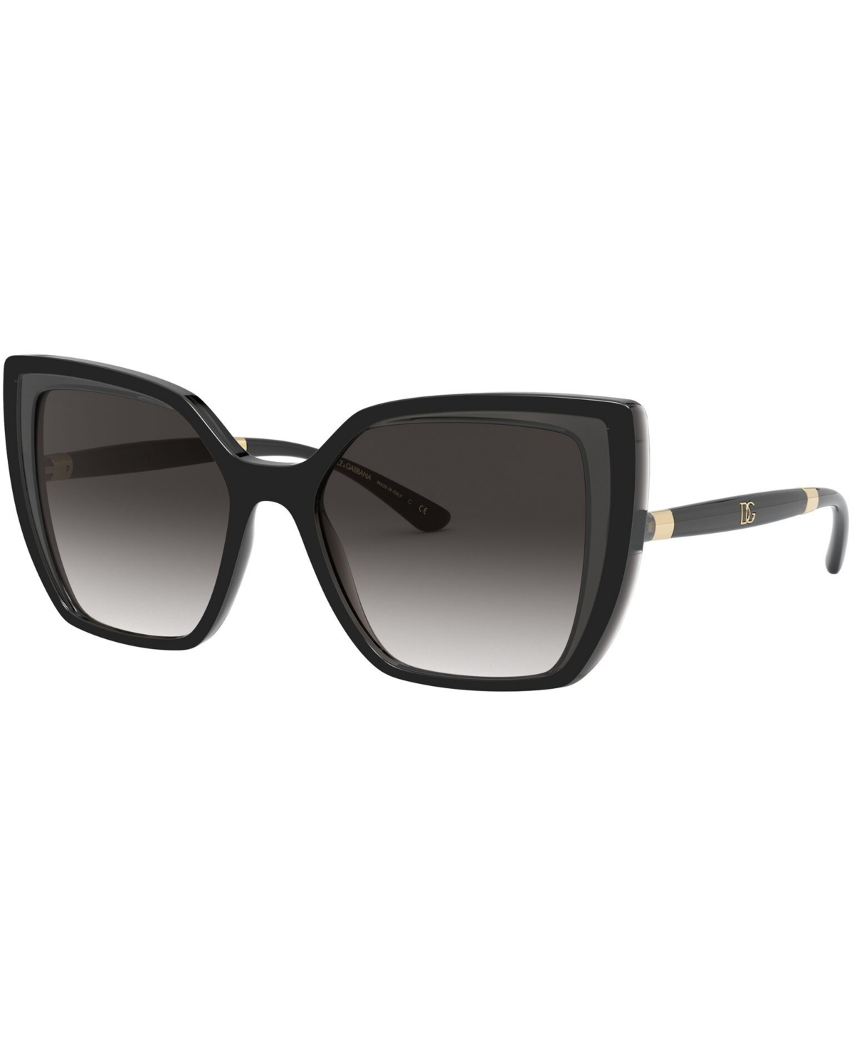 Dolce & Gabbana Women's Sunglasses, Dg6138 In Black On Transparent Grey,grey Gradient