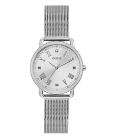 Silver-Tone Diamond Mesh Watch 34mm