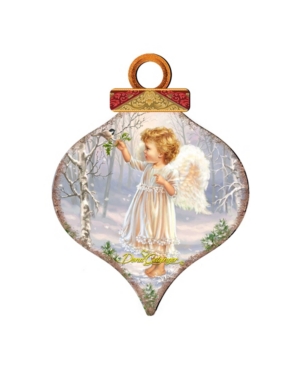Designocracy By Dona Gelsinger Little-winter-blessings Ornament And Drop Ornament, Set Of 2 Each In Multi