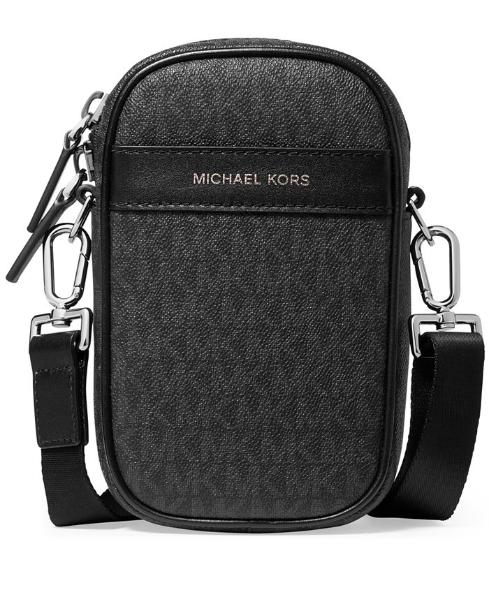 Michael Kors Men's Logo-Print Phone Crossbody Bag - Macy's
