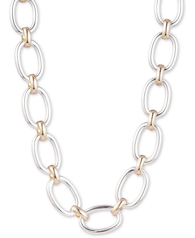 Lauren Ralph Lauren Two-Tone Oval Link Collar Necklace, 16 ... (661 x 808 Pixel)