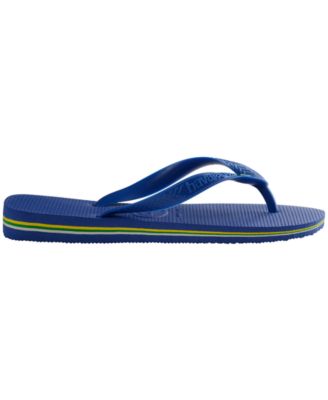 Havaianas Brazil Logo Infradito Uomo | Marine Blue | Taglia 11-12 | Tacco Piatto E Slip On