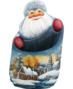 GDeBrekht Woodcarved Hand Painted Winter Landscape Figurine