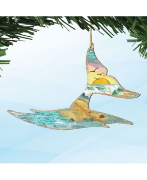 Designocracy Whales Tale Wooden Ornaments, Set Of 2 In Multi