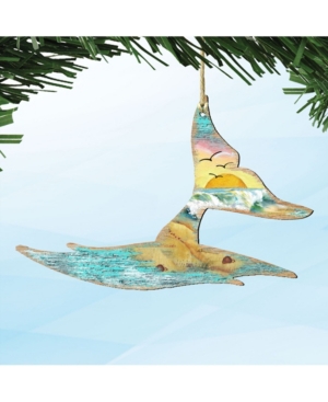 Designocracy Whales Tale Wooden Ornaments Set of 2