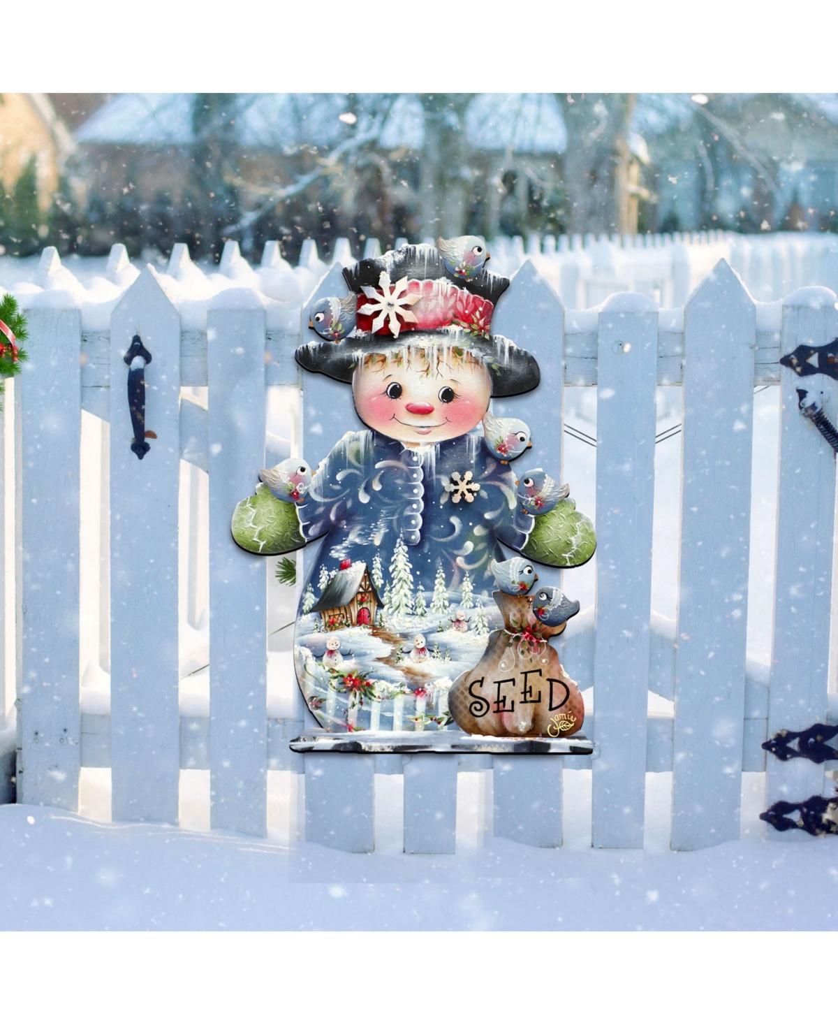Blue Seed Freezing Friends Oversized Garden Decoration by Jamie Mills Price - Multi