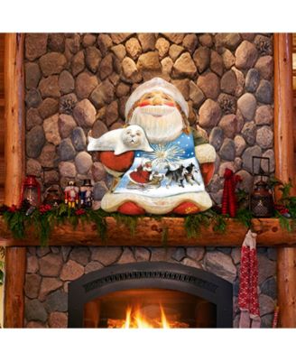Northern Light Santa Christmas Door Hanger